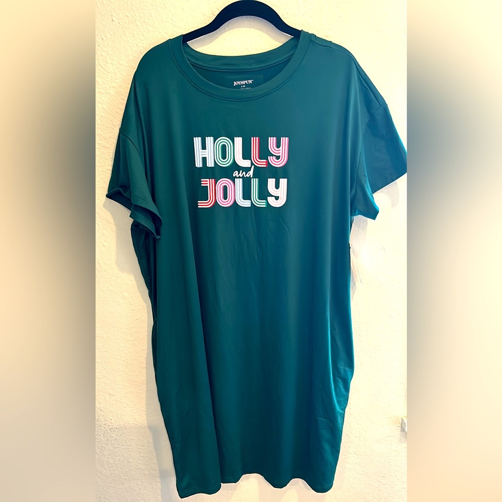 Holly Jolly T-shirt nightgown/dress